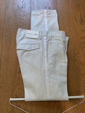 Emporio Armani Men's White Dress Trousers